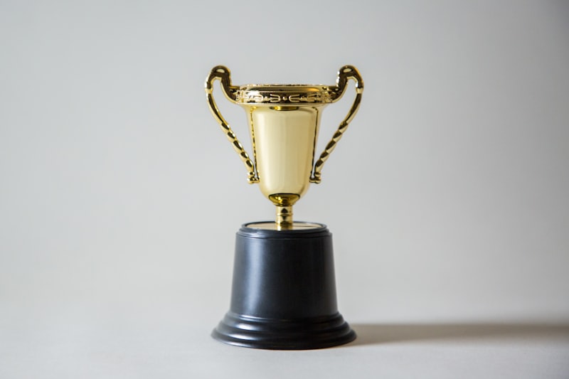Gold trophy cup